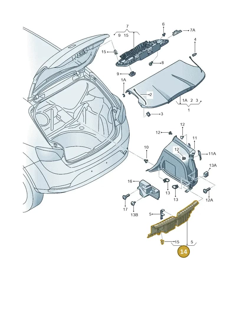 6F0863459F82V — SEAT Ibiza (2017-) diagram 835867800, position 14