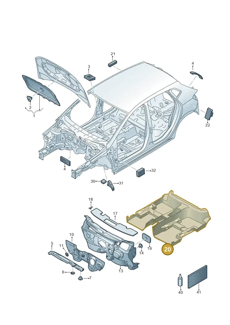 6F0863919B — SEAT Arona (2017-) diagram 835863200, position 20