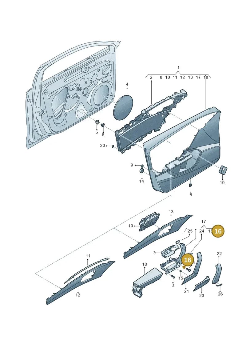 6F0867616 — SEAT CUPRA Formentor (2020-) diagram 5fn867000, position 16