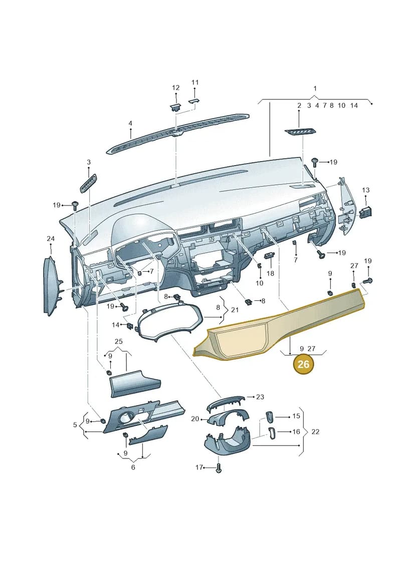 6F1858451E82V — SEAT Arona (2017-) diagram 835857100, position 26