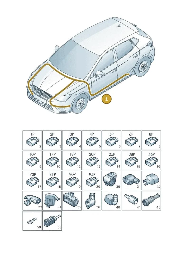 6F1971051 — SEAT Arona (2017-) diagram 835971080, position 1