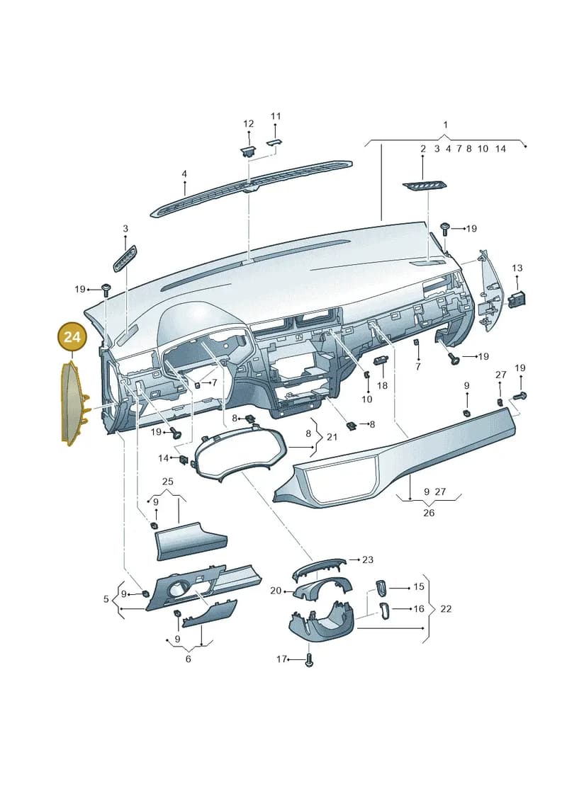 6F2857085E82V — SEAT Arona (2017-) diagram 835857100, position 24