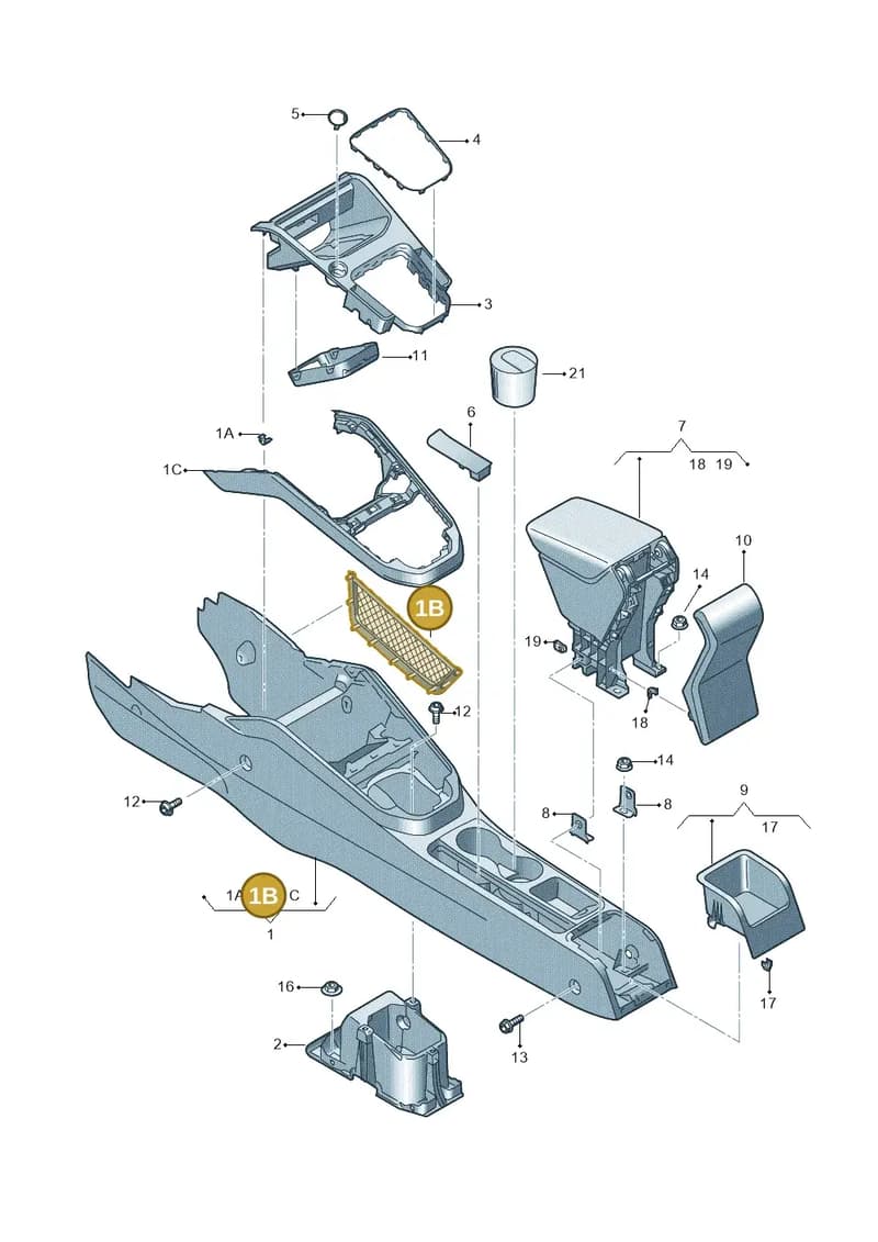 6F286308482V — SEAT Arona (2017-) diagram 835863600, position 1B