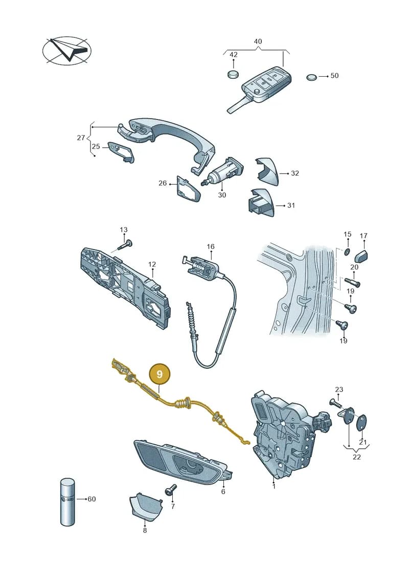 6F2971219B — SEAT Arona (2017-) diagram 893837000, position 9