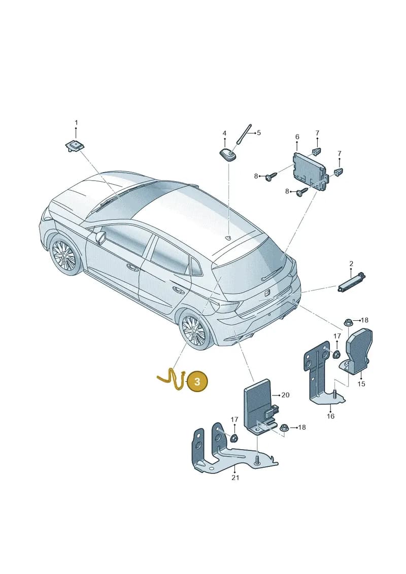 6F9035570 — SEAT Arona (2017-) diagram 835035100, position 3