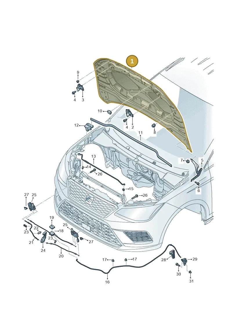 6F9823031B — SEAT Arona (2017-) diagram 471823000, position 1