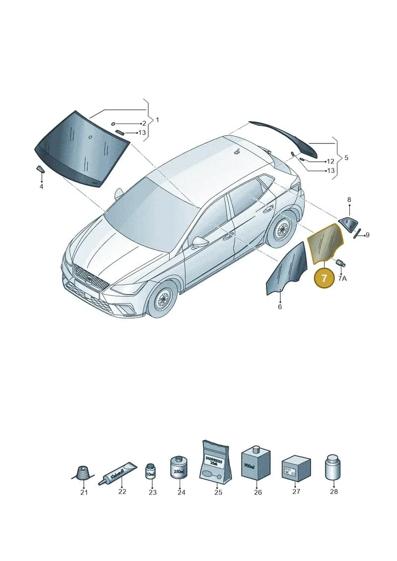 6F9845025B — SEAT Arona (2017-) diagram 835845000, position 7