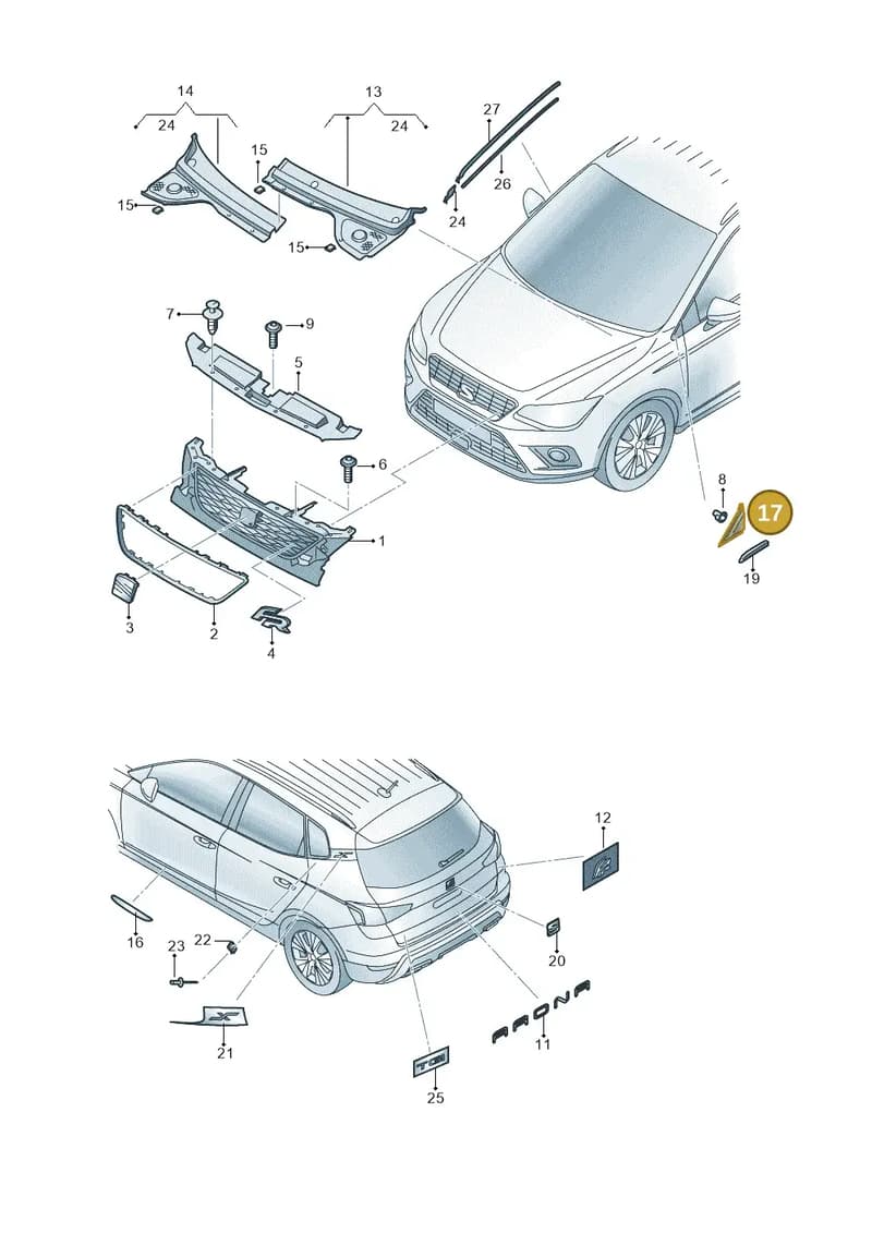 6F9853273F9B9 — SEAT Arona (2017-) diagram 471853000, position 17
