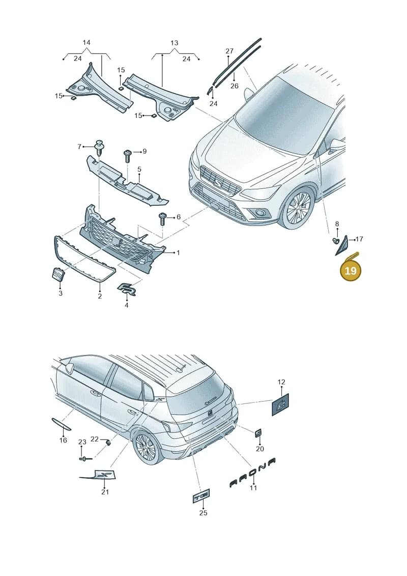 6F9853458C3Q7 — SEAT Arona (2017-) diagram 471853000, position 19