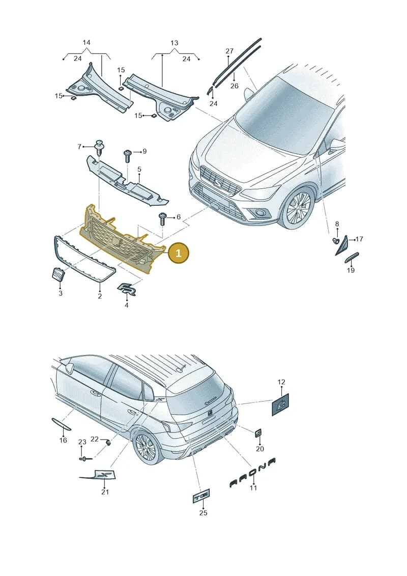 6F9853654D9B9 — SEAT Arona (2017-) diagram 471853000, position 1