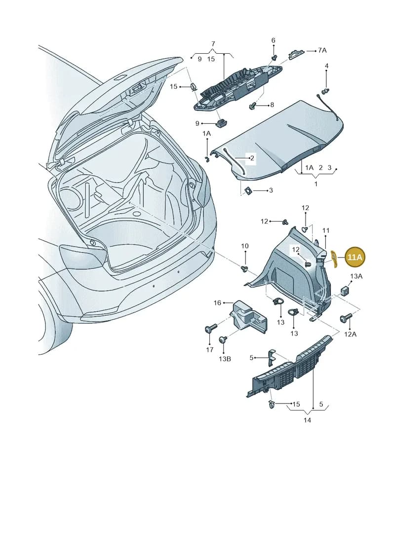 6F98674361BS — SEAT Arona (2017-) diagram 835867800, position 11A