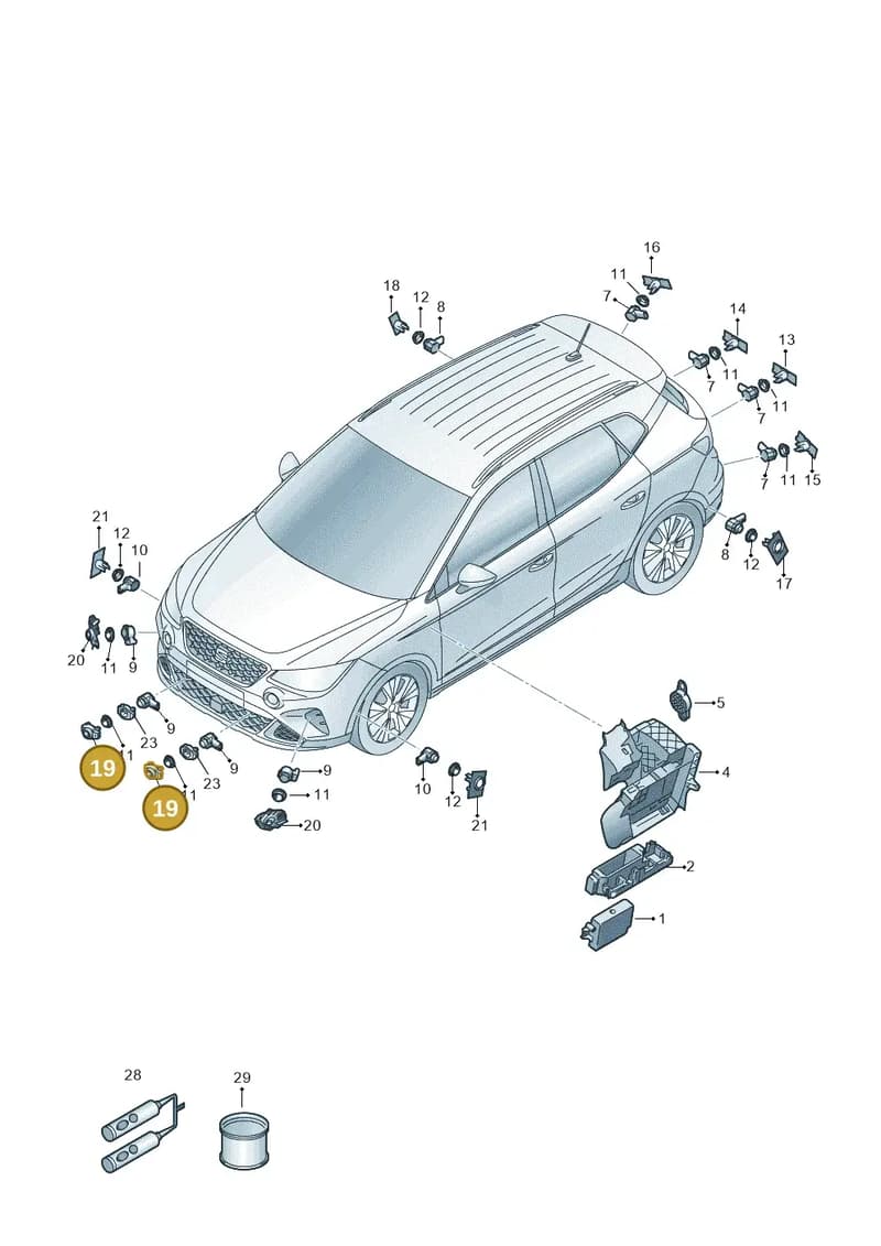 6F9919492J — SEAT Arona (2017-) diagram 471919015, position 19