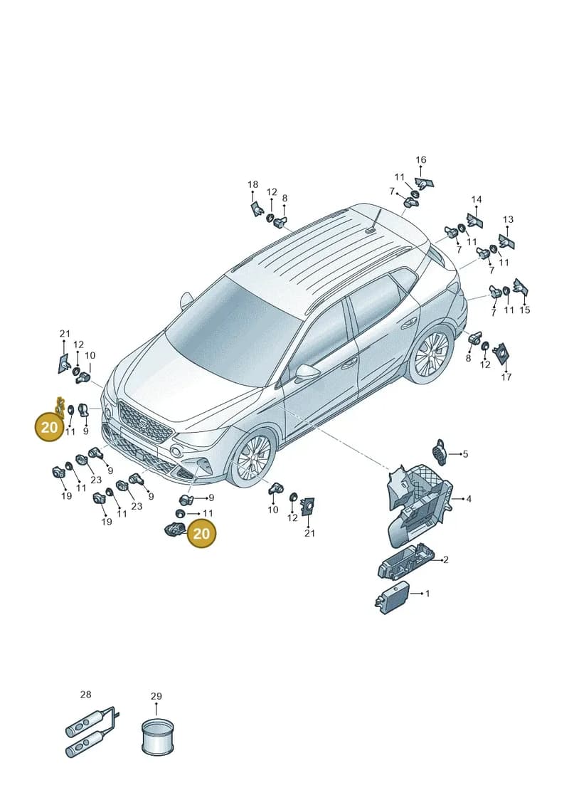 6F9919492N — SEAT Arona (2017-) diagram 471919015, position 20