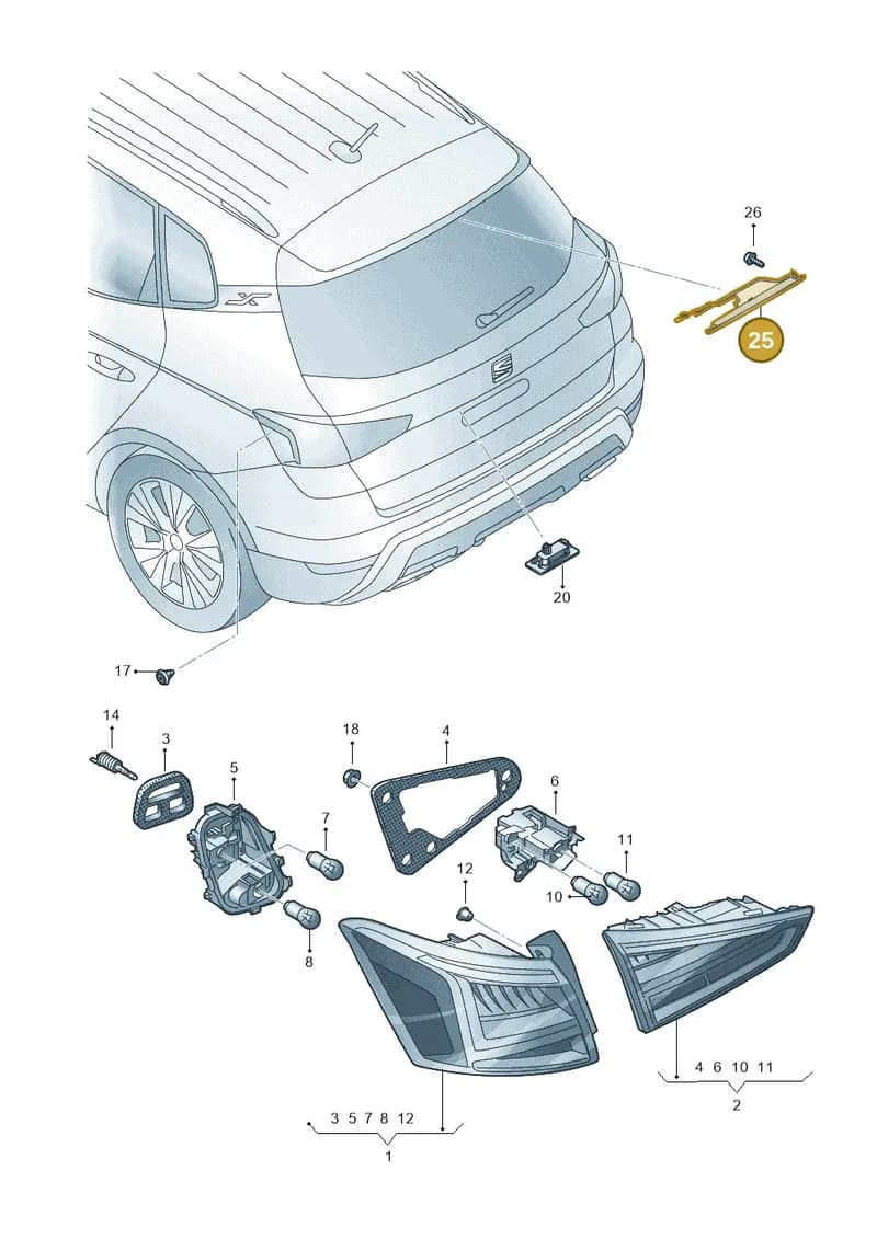 6F9945097C — SEAT Arona (2017-) diagram 471945100, position 25