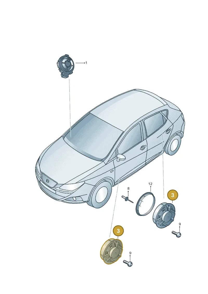 6J0035411A — SEAT Ibiza (2012-) diagram 743035350, position 3
