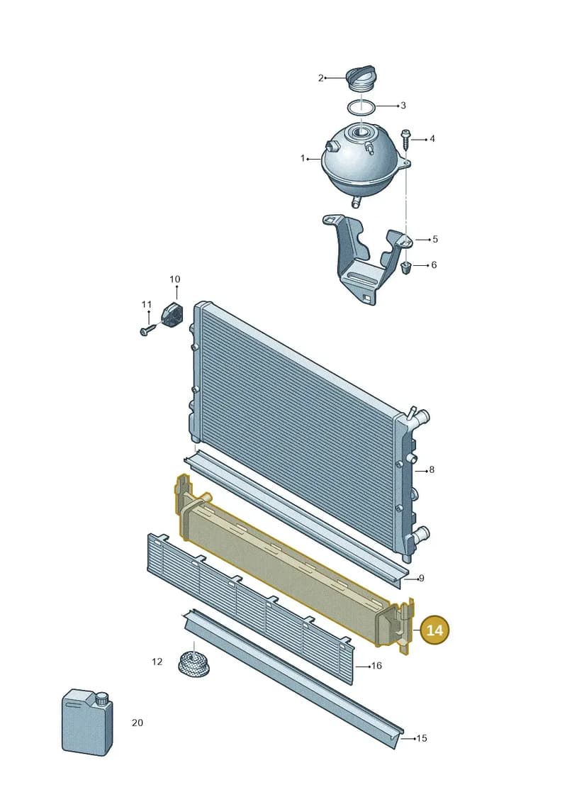 6J0121345 — Skoda Fabia (2014-2022) diagram 747121780, position 14