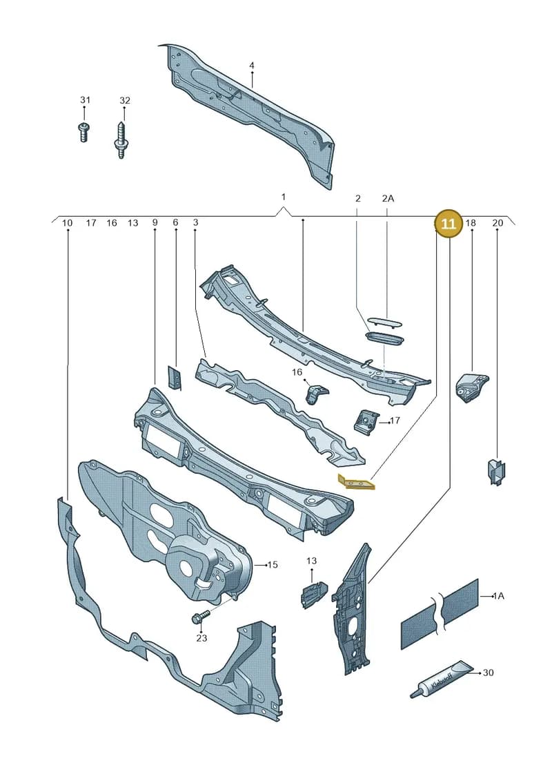 6J0802125B — SEAT Ibiza (2015-) diagram 672803150, position 11