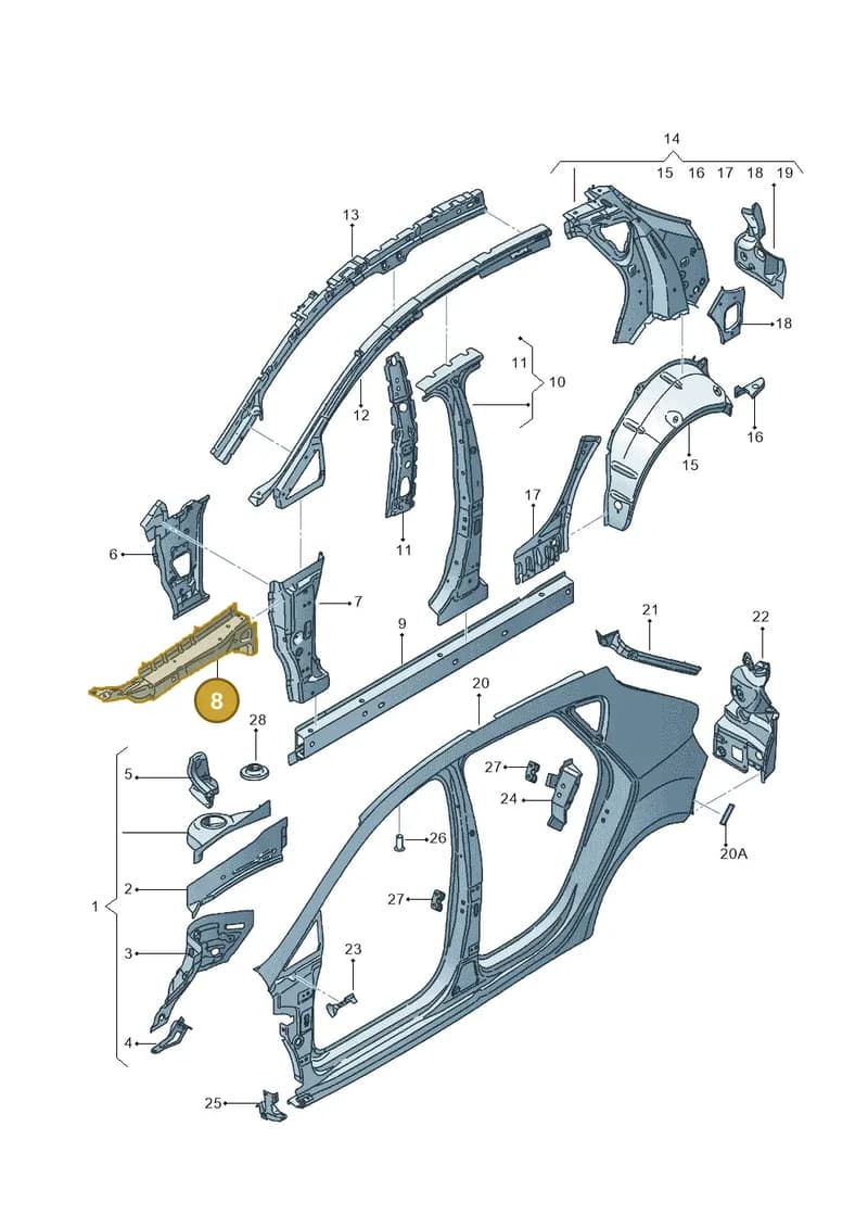 6J0810135B — SEAT Ibiza (2015-) diagram 639809300, position 8