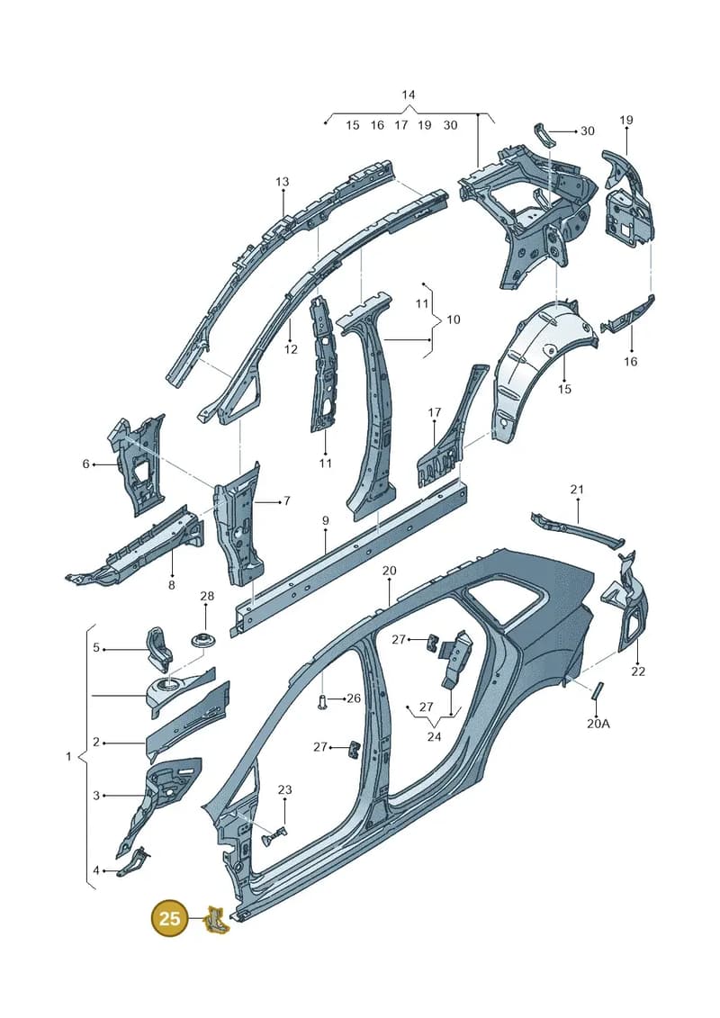 6J0810222A — SEAT Ibiza (2015-) diagram 639809350, position 25