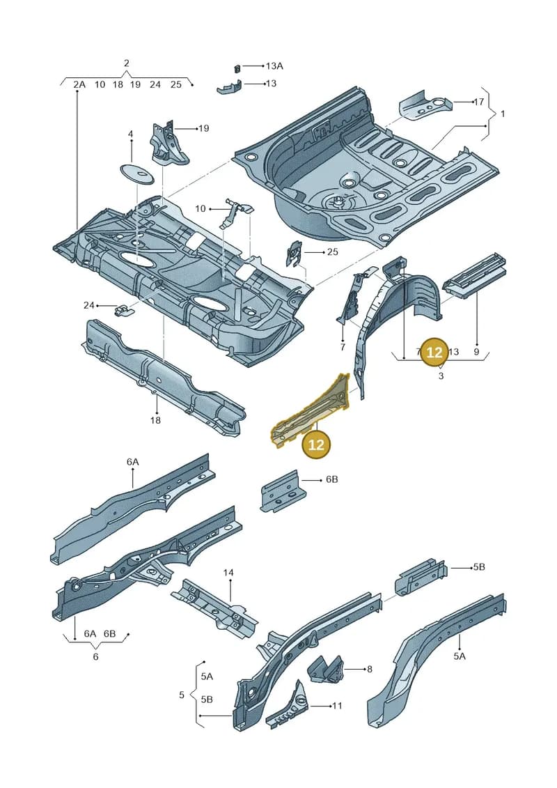 6J0813119 — SEAT Ibiza (2015-) diagram 639803250, position 12