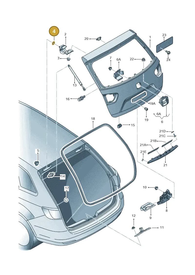 6J0827341 — SEAT Ibiza (2015-) diagram 639827100, position 4