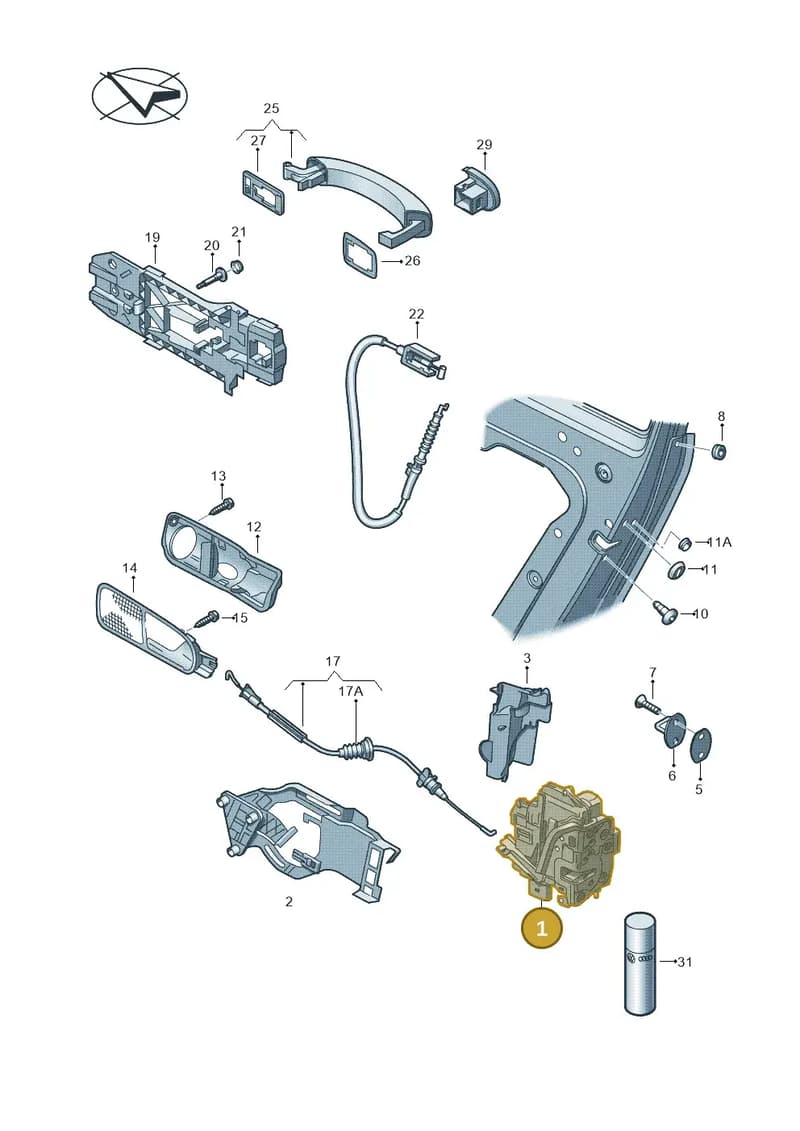6J0839016K — SEAT Ibiza (2015-) diagram 634839000, position 1