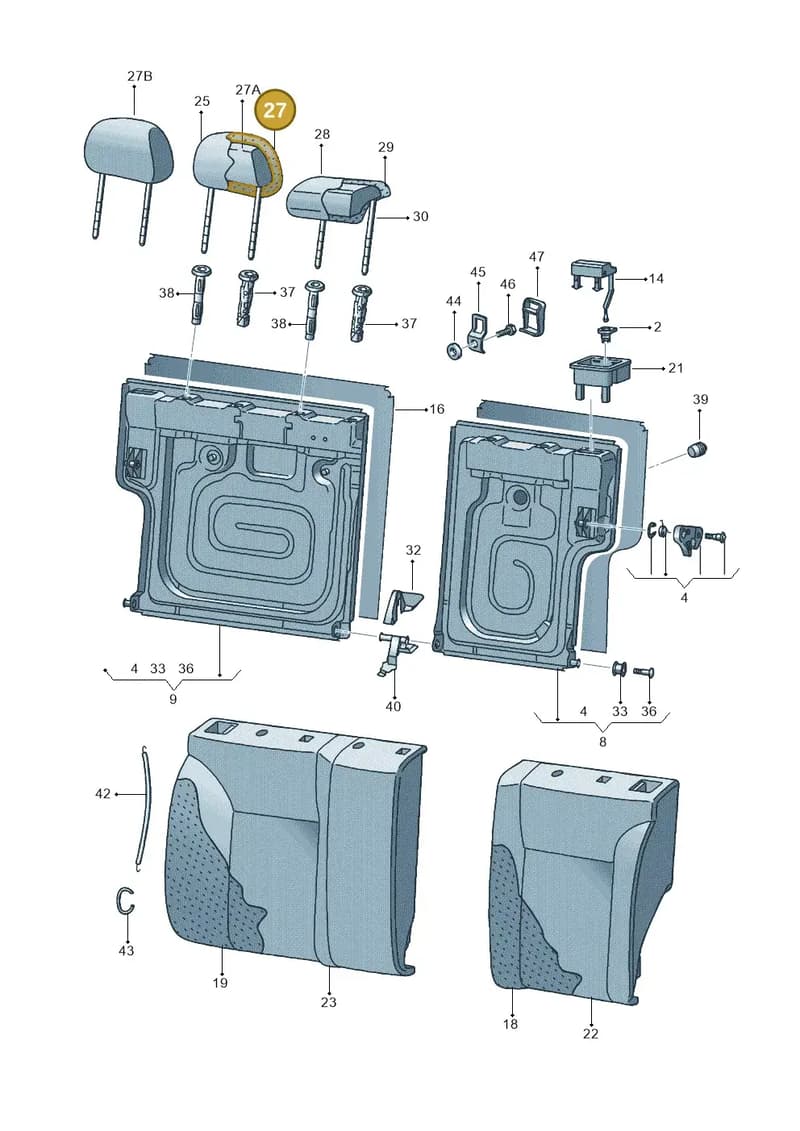 6J0885931 — SEAT Ibiza (2015-) diagram 254885700, position 27