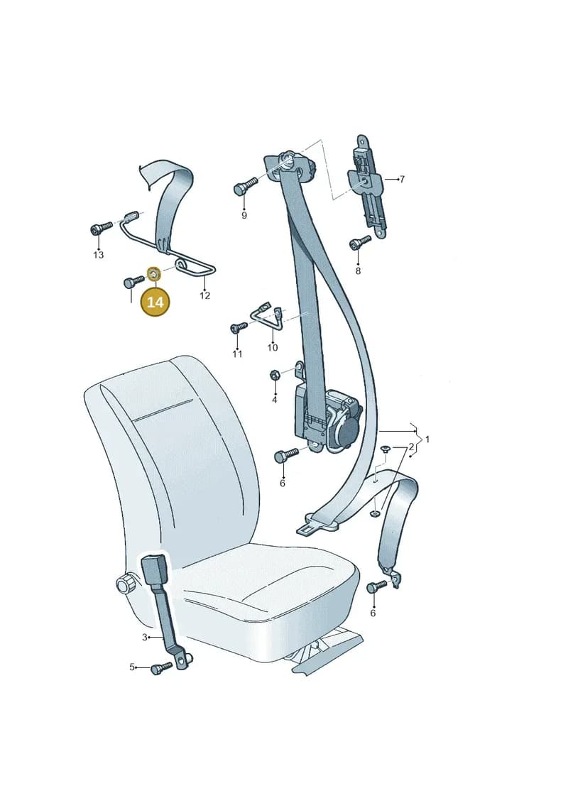 6J3857741 — SEAT Ibiza (2012-) diagram 254857600, position 14