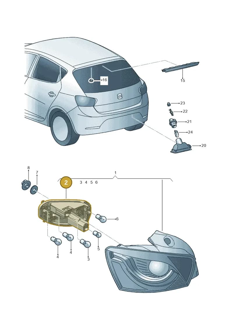 6J3945258A — SEAT Ibiza (2015-) diagram 639945000, position 2