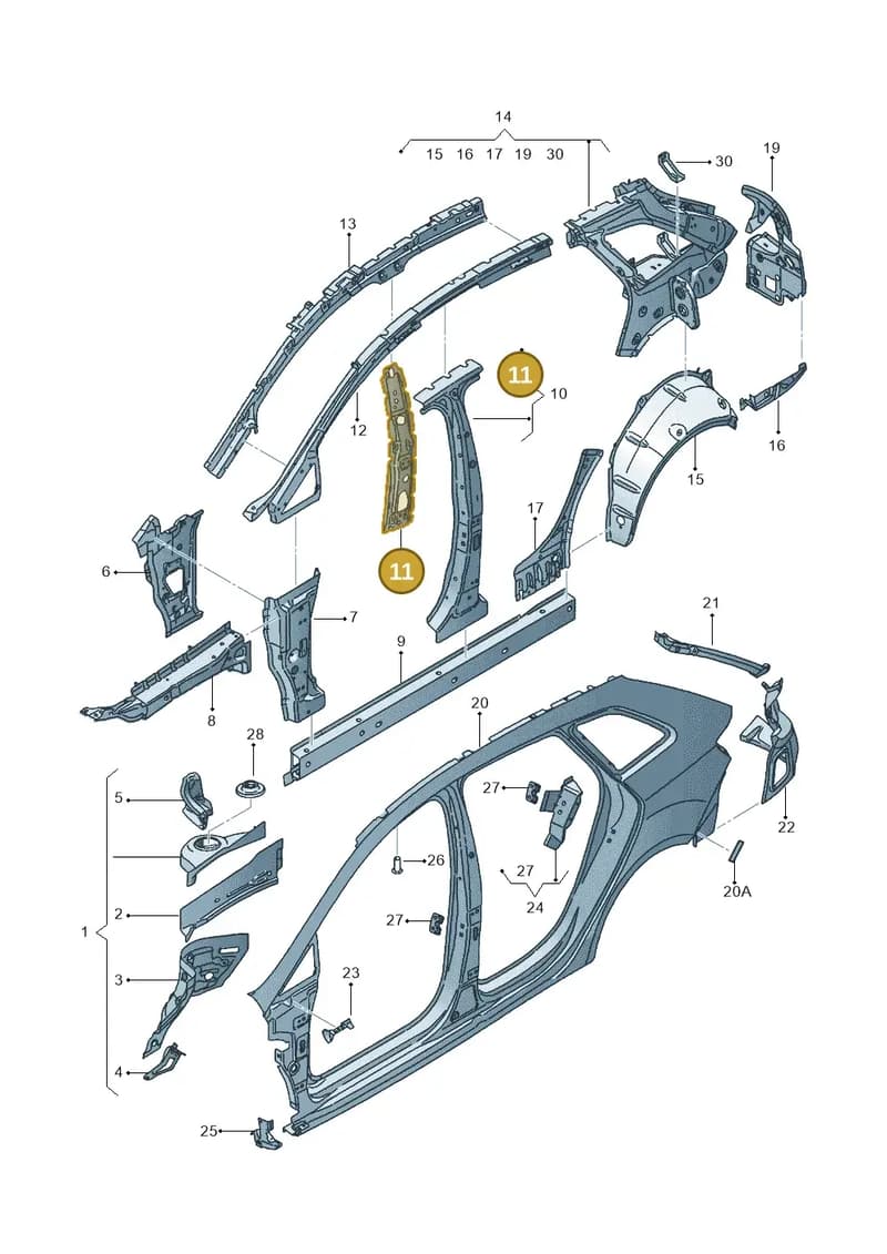 6J4809224B — SEAT Ibiza (2015-) diagram 639809350, position 11