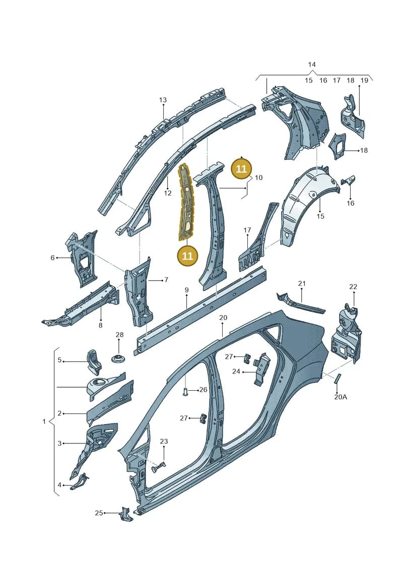 6J4809224B — SEAT Ibiza (2015-) diagram 639809300, position 11