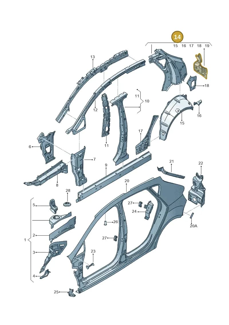 6J4809401B — SEAT Ibiza (2015-) diagram 639809300, position 14
