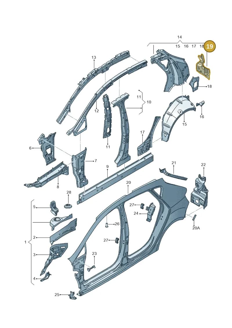6J4809440A — SEAT Ibiza (2015-) diagram 639809300, position 19