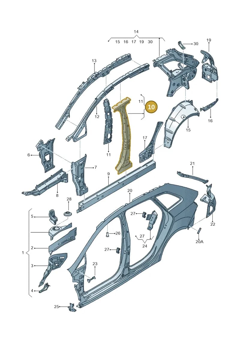 6J4809608C — SEAT Ibiza (2015-) diagram 639809350, position 10