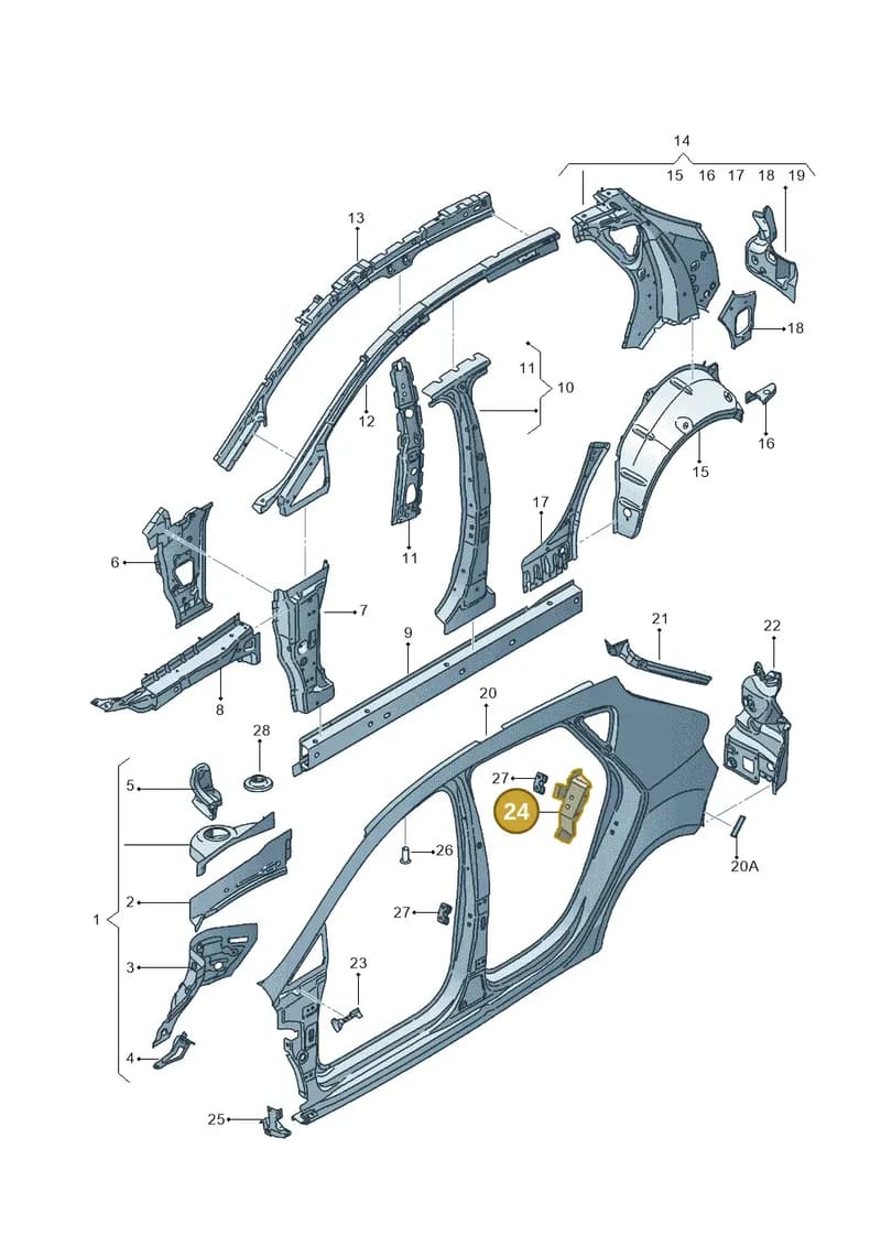 6J4809612A — SEAT Ibiza (2015-) diagram 639809300, position 24