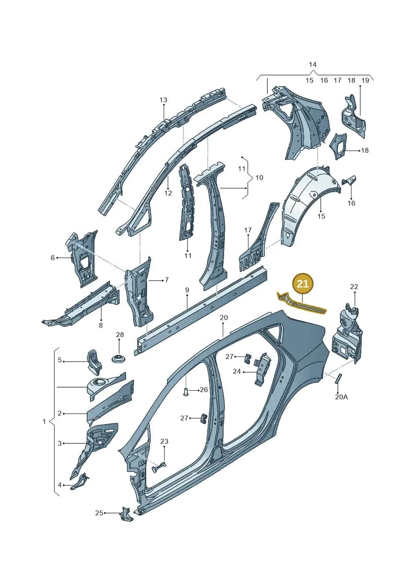 6J4809641A — SEAT Ibiza (2015-) diagram 639809300, position 21