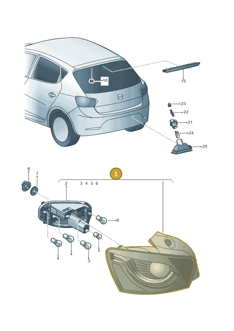 6J4945095H — SEAT Ibiza (2012-) diagram 639945000, position 1