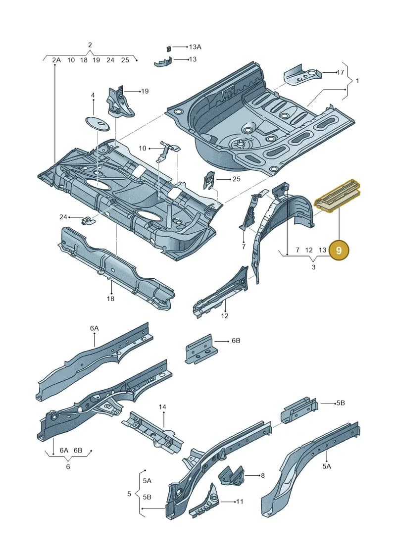 6J8804749 — SEAT Ibiza (2015-) diagram 639803250, position 9