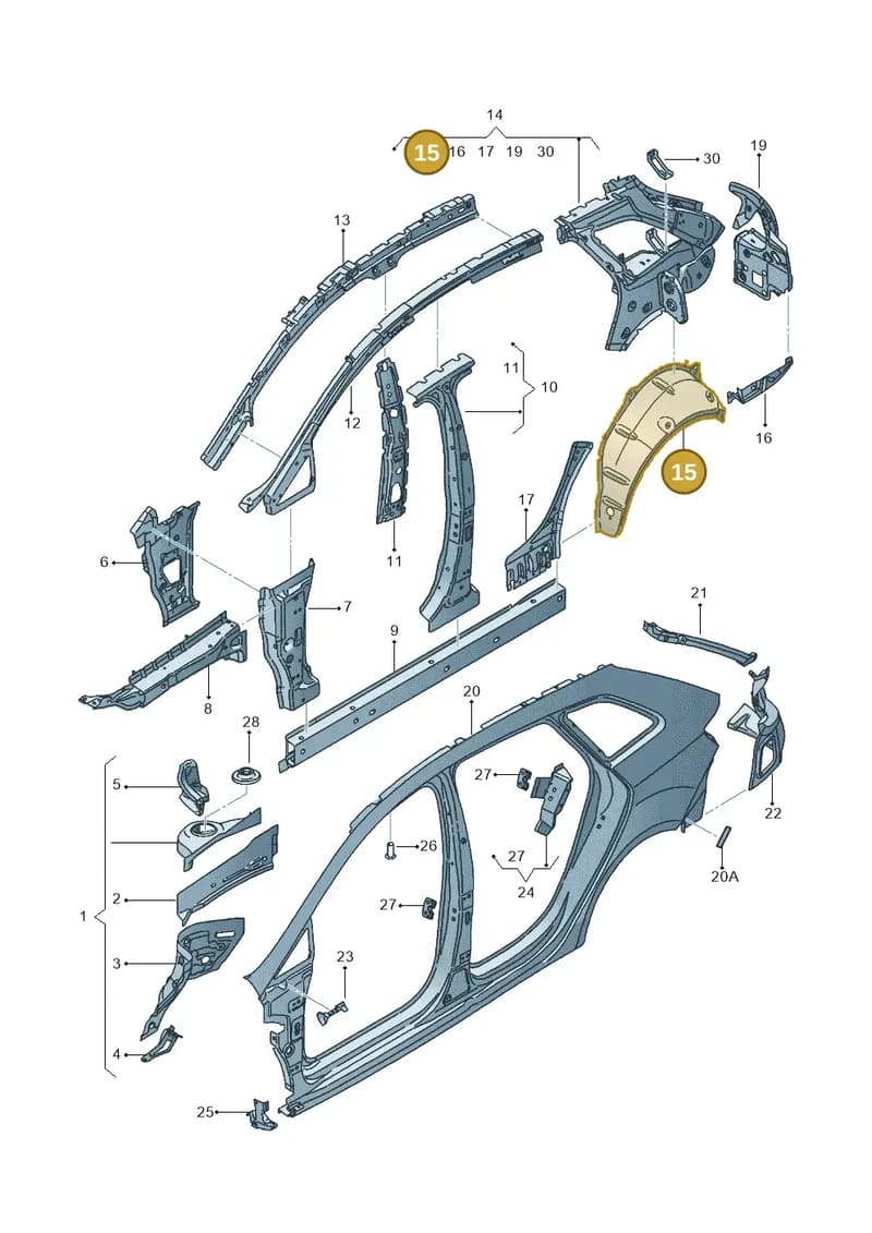 6J8809412 — SEAT Ibiza (2015-) diagram 639809350, position 15