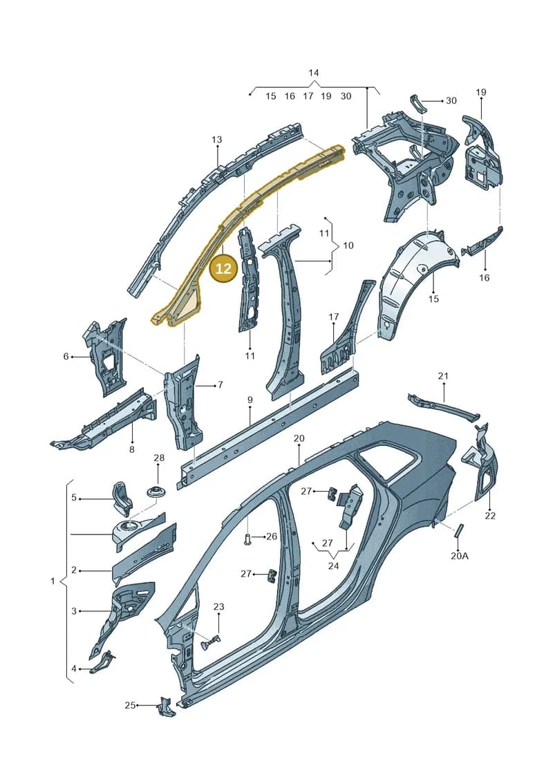 6J8810184 — SEAT Ibiza (2015-) diagram 639809350, position 12