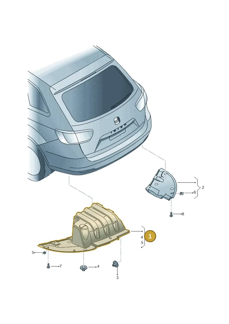 6J8825197A — SEAT Ibiza (2015-) diagram 639825200, position 1
