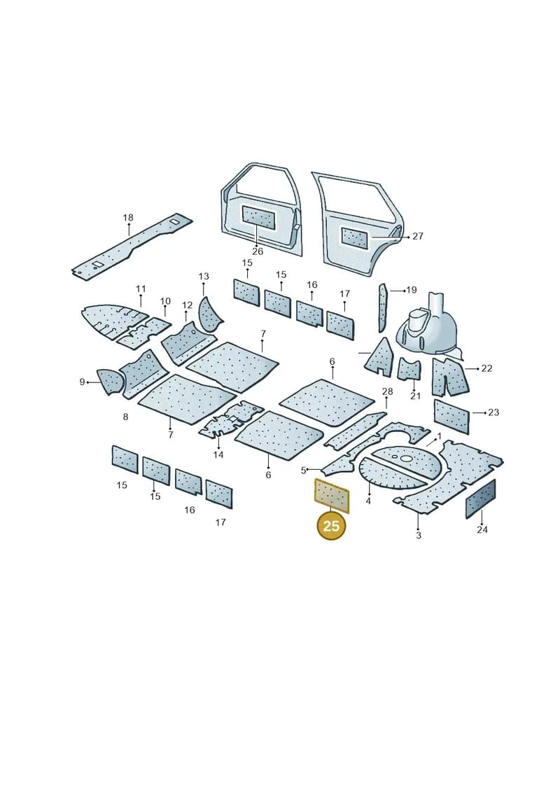 6J8864693 — SEAT Ibiza (2015-) diagram 121863400, position 25