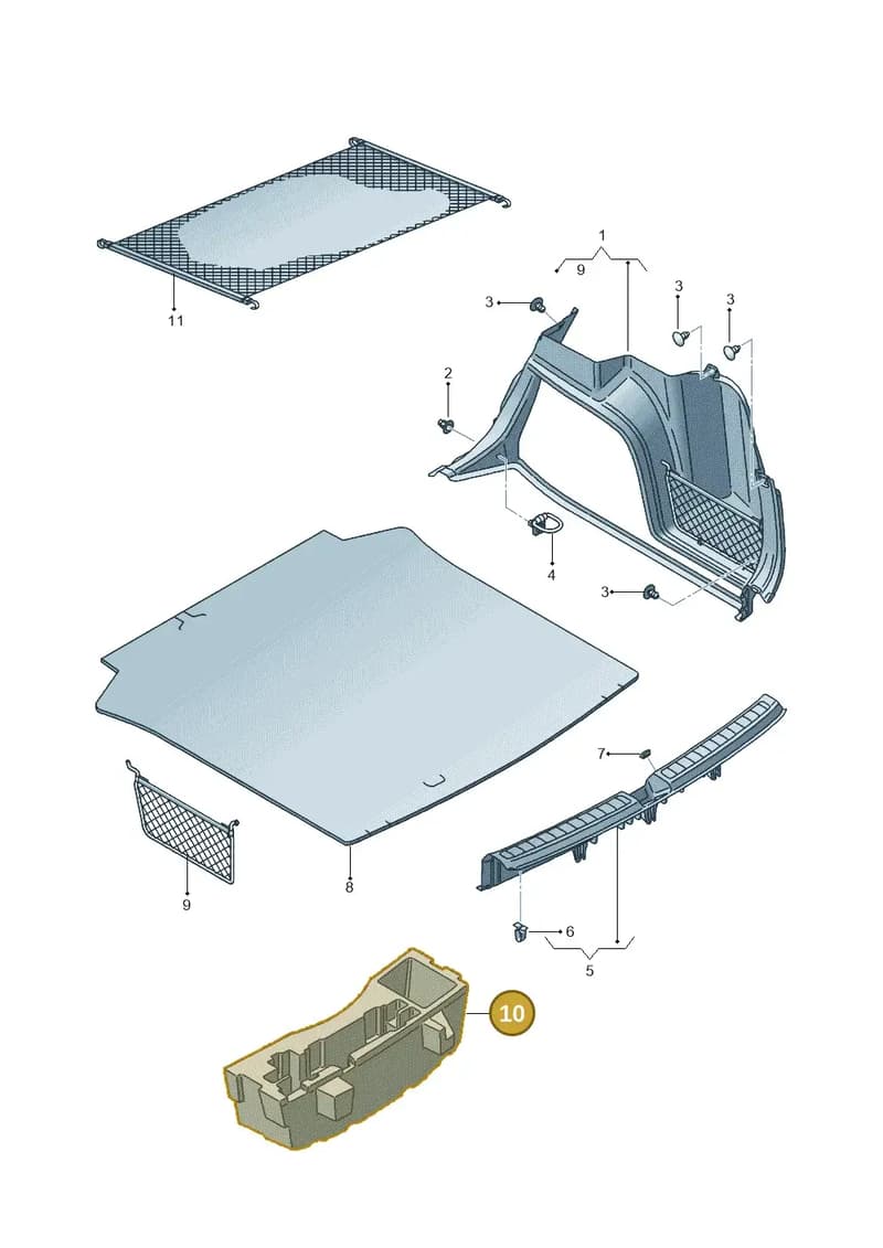6J8867710A — SEAT Ibiza (2015-) diagram 639867900, position 10