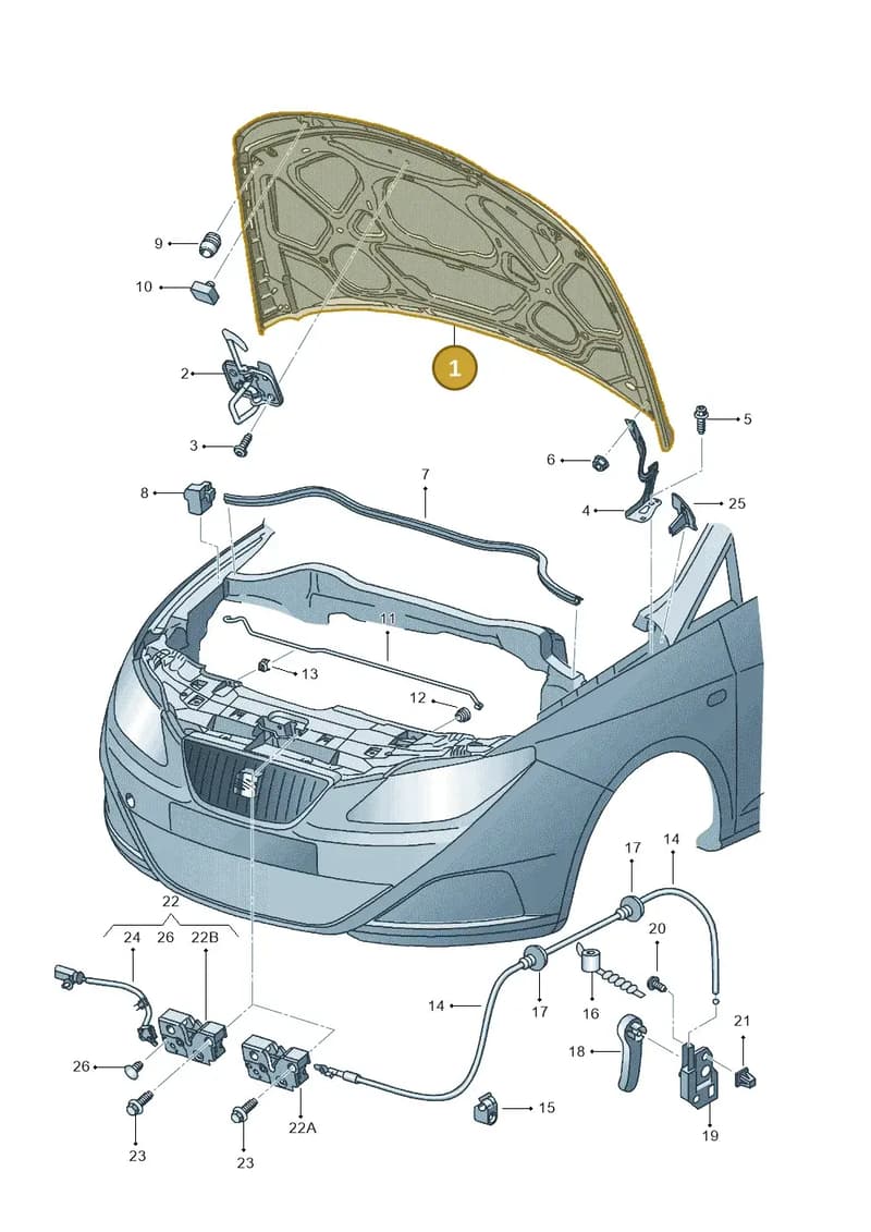 6J9823031B — SEAT Ibiza (2015-) diagram 639823000, position 1