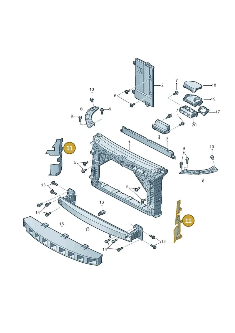 6JA121283B — SEAT Toledo Reference (2012-2015) diagram 740805000, position 11