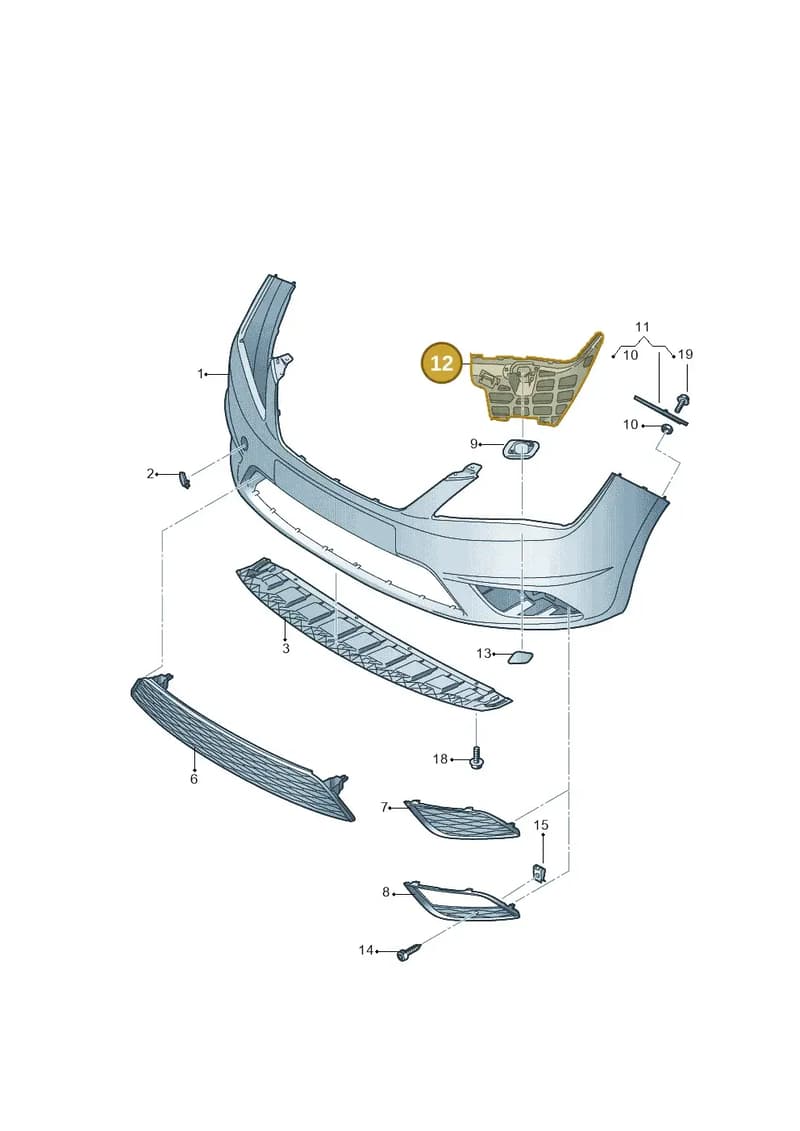 6JA807231A — SEAT Toledo (2015-2019) diagram 742807000, position 12
