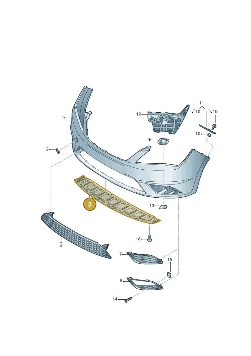6JA8076119B9 — SEAT Toledo (2015-2019) diagram 742807000, position 3