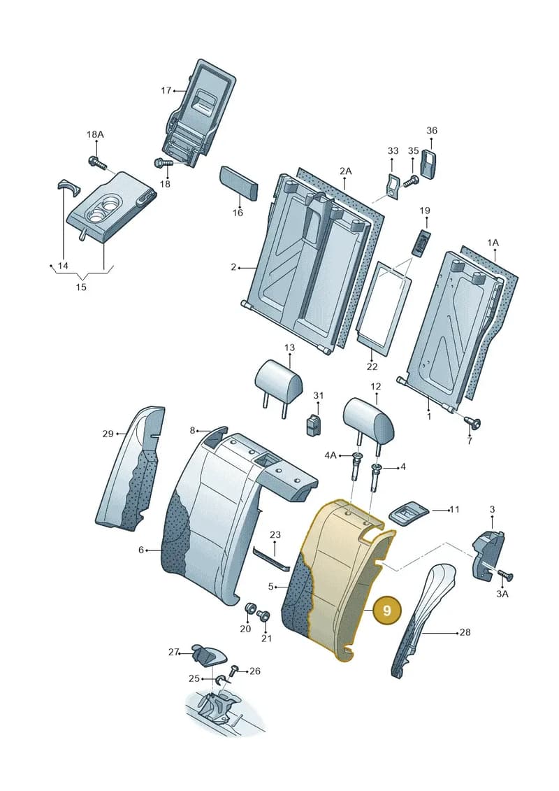 6JA885805BBJSV — SEAT Toledo (2015-2019) diagram 740885700, position 9