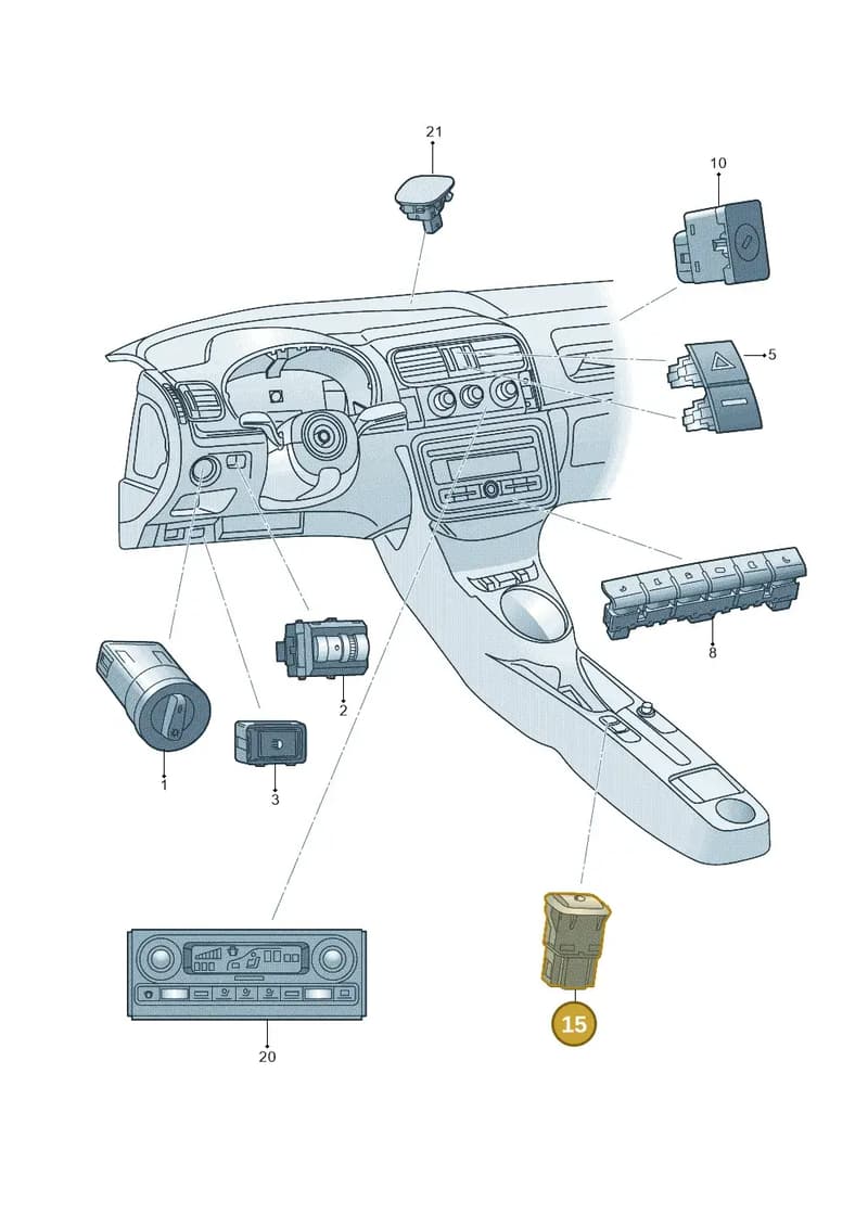 6JA927127AWHS — SEAT Toledo Reference (2012-2015) diagram 740941500, position 15