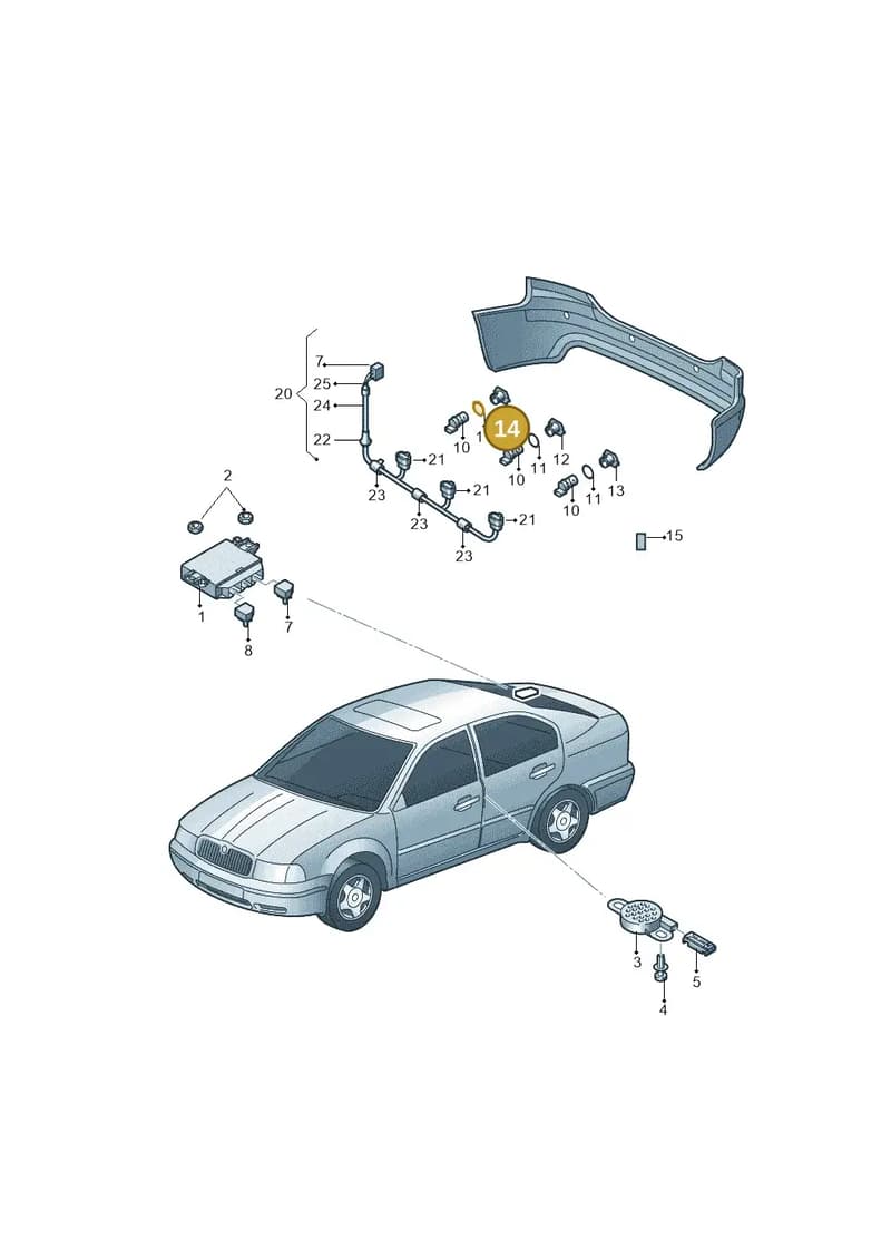 6JH919486A — SEAT Toledo (2015-2019) diagram 740919500, position 14